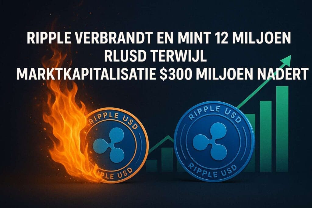 Ripple verbrandt en mint 12 miljoen RLUSD terwijl marktkapitalisatie $300 miljoen nadert